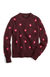 J Crew Button Detail Supersoft Dot Crewneck Sweater  Regular  amp  Plus Size    Nordstrom at Nordstrom